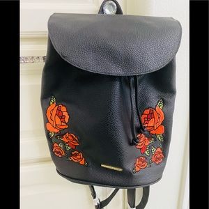 Rose Embroidered Backpack NWOT
